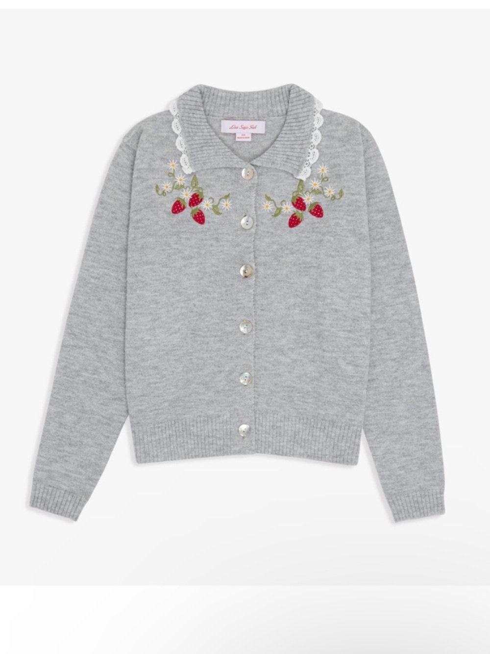 Lisa Says Gah Callie Embroidered Cardigan
Strawberry Vine Sweater EUC